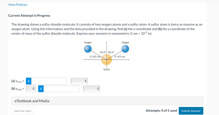 Dioxide sulfur molecule