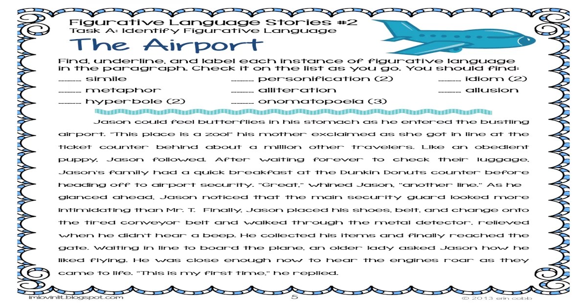 The airport figurative language answer key