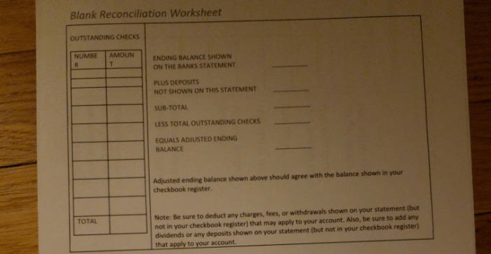 Calculate reconcile your checkbook answer key